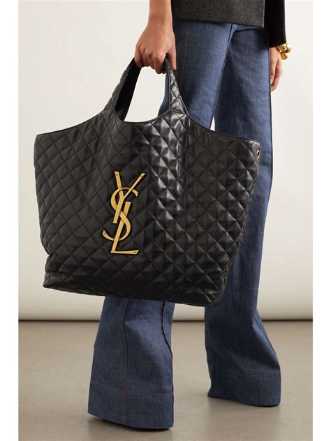 shopping leather tote saint laurent|yves saint laurent large tote.